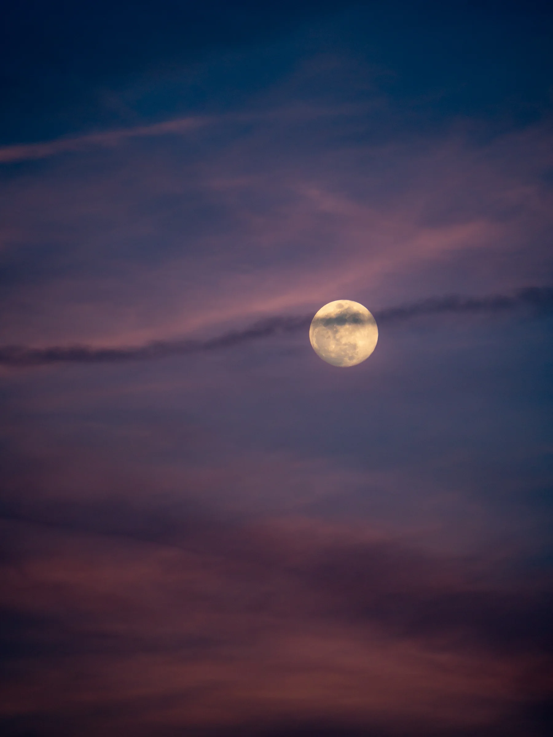 Moon Through the Twilight Clouds