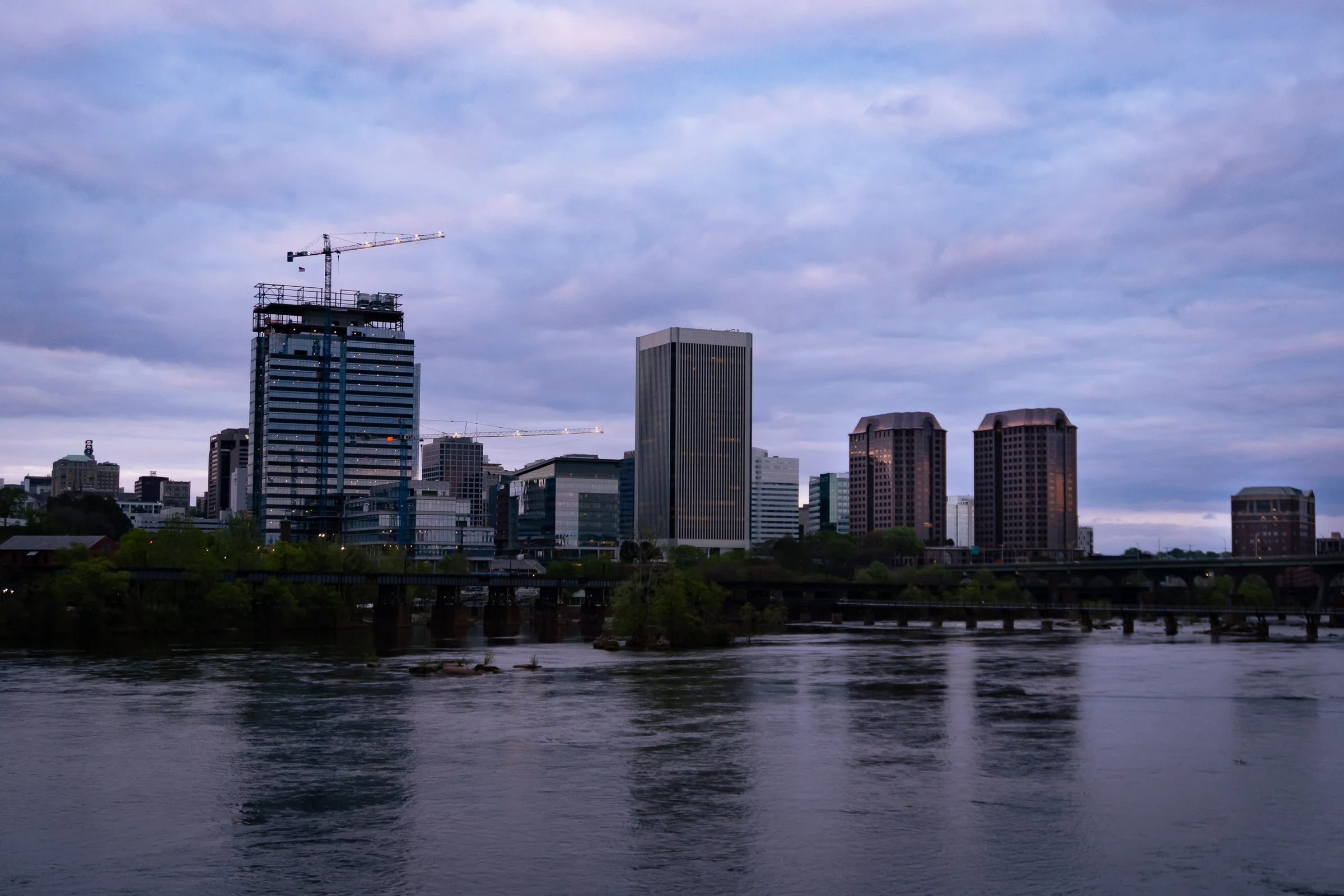 Downtown at Dusk from the South Bank