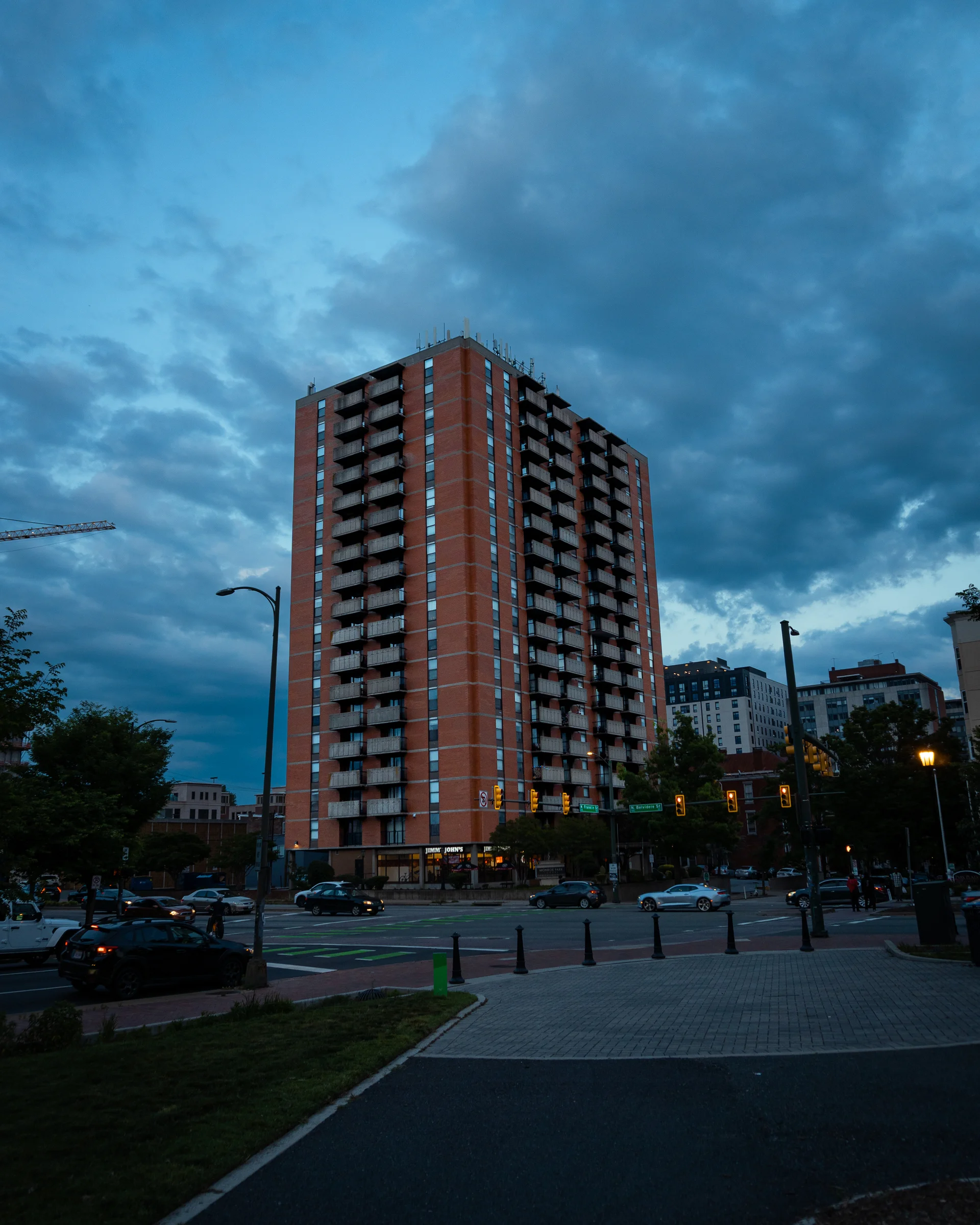 Downtown High-Rise at Storm Dusk