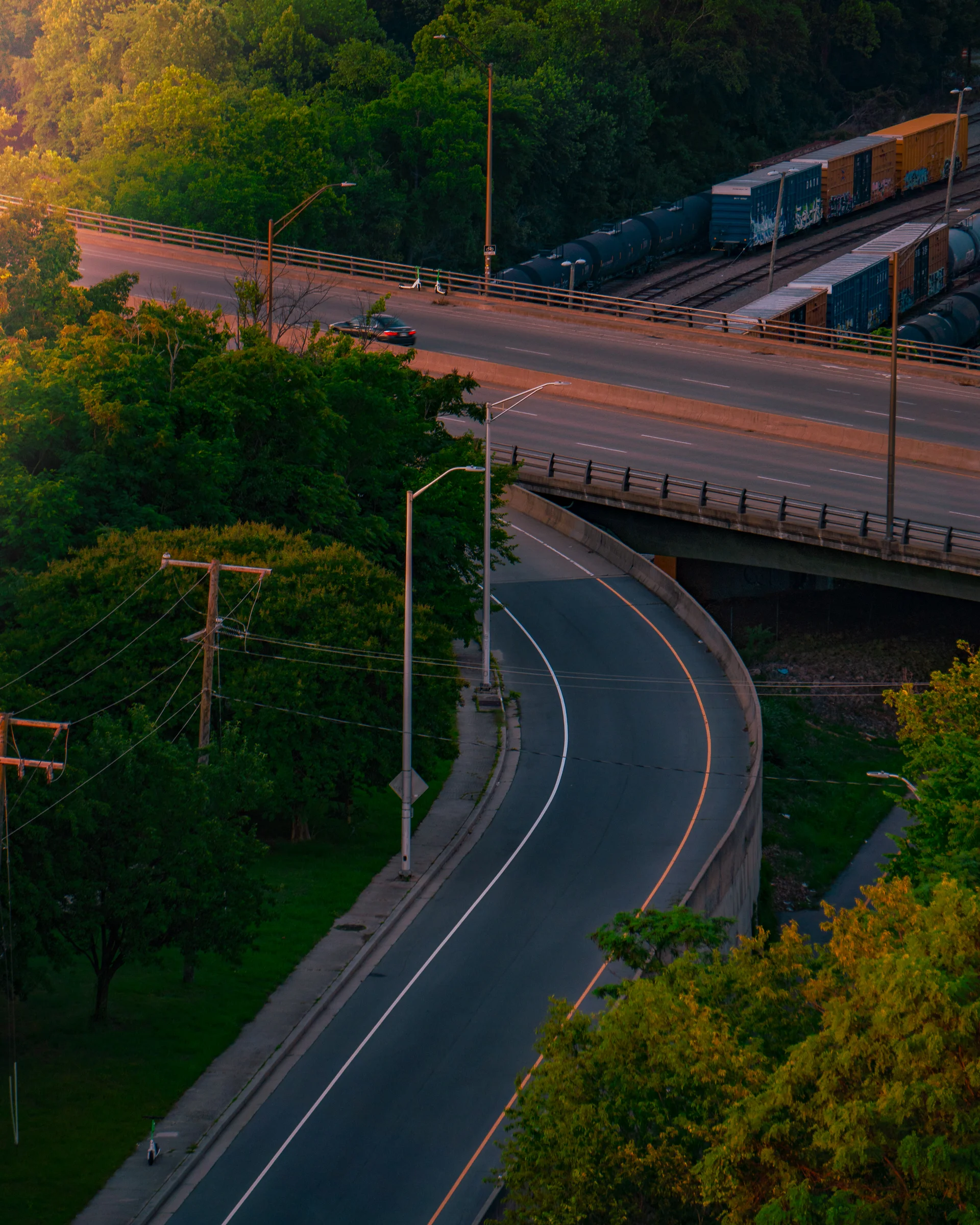Railroad Curves at Golden Hour