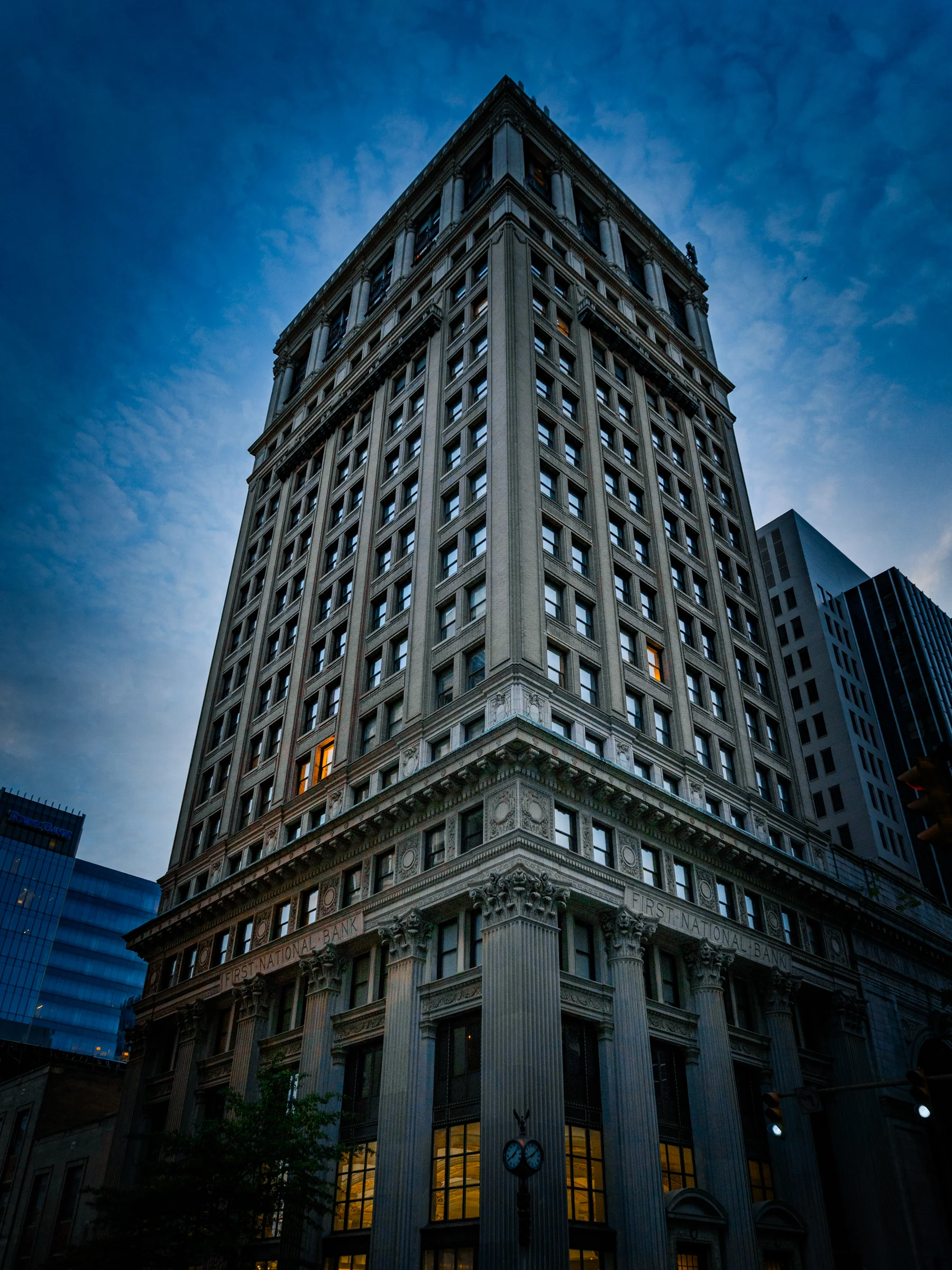 First National Bank Building at Blue Hour