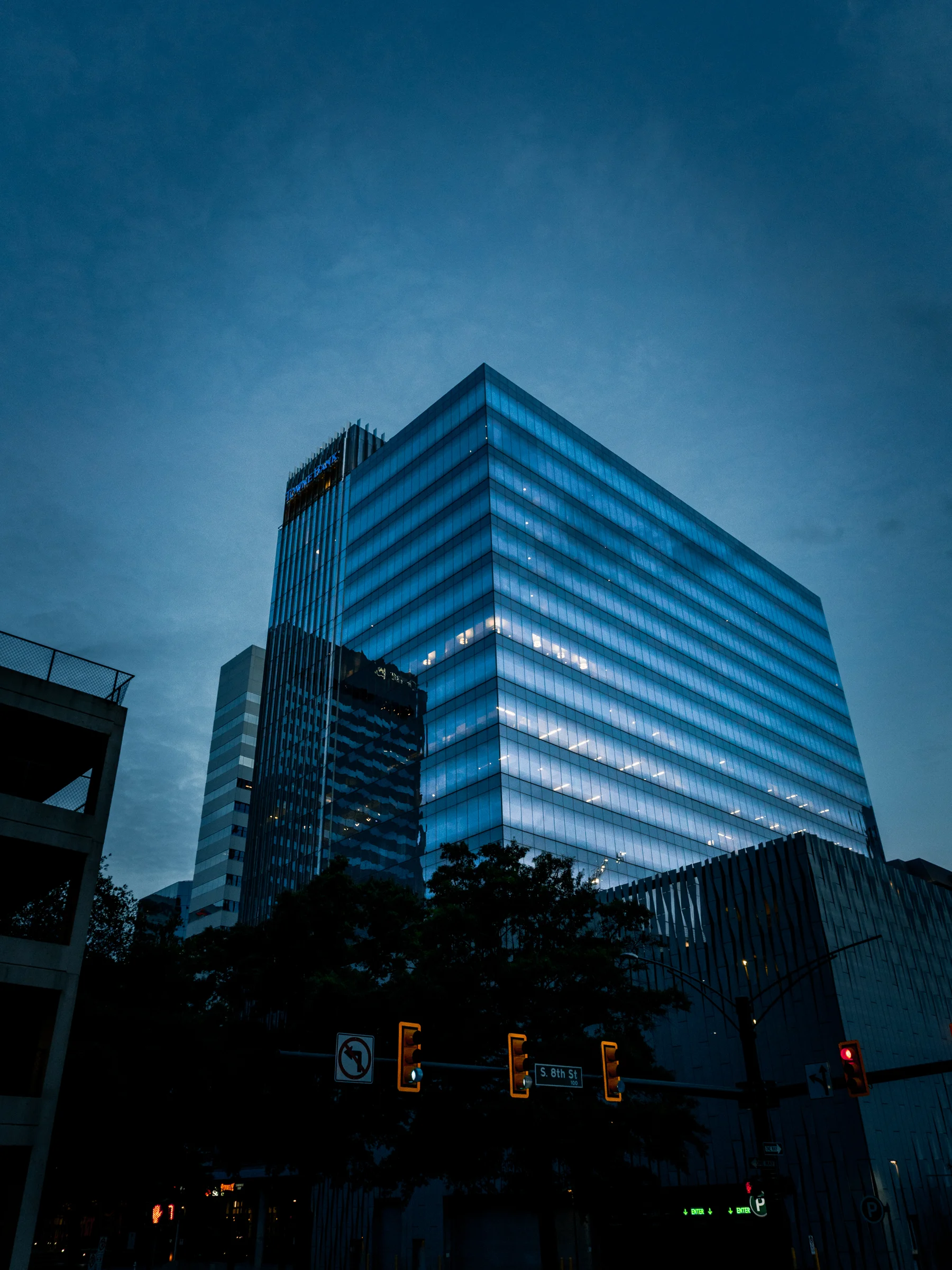 Blue Glass Tower — E 8th Street