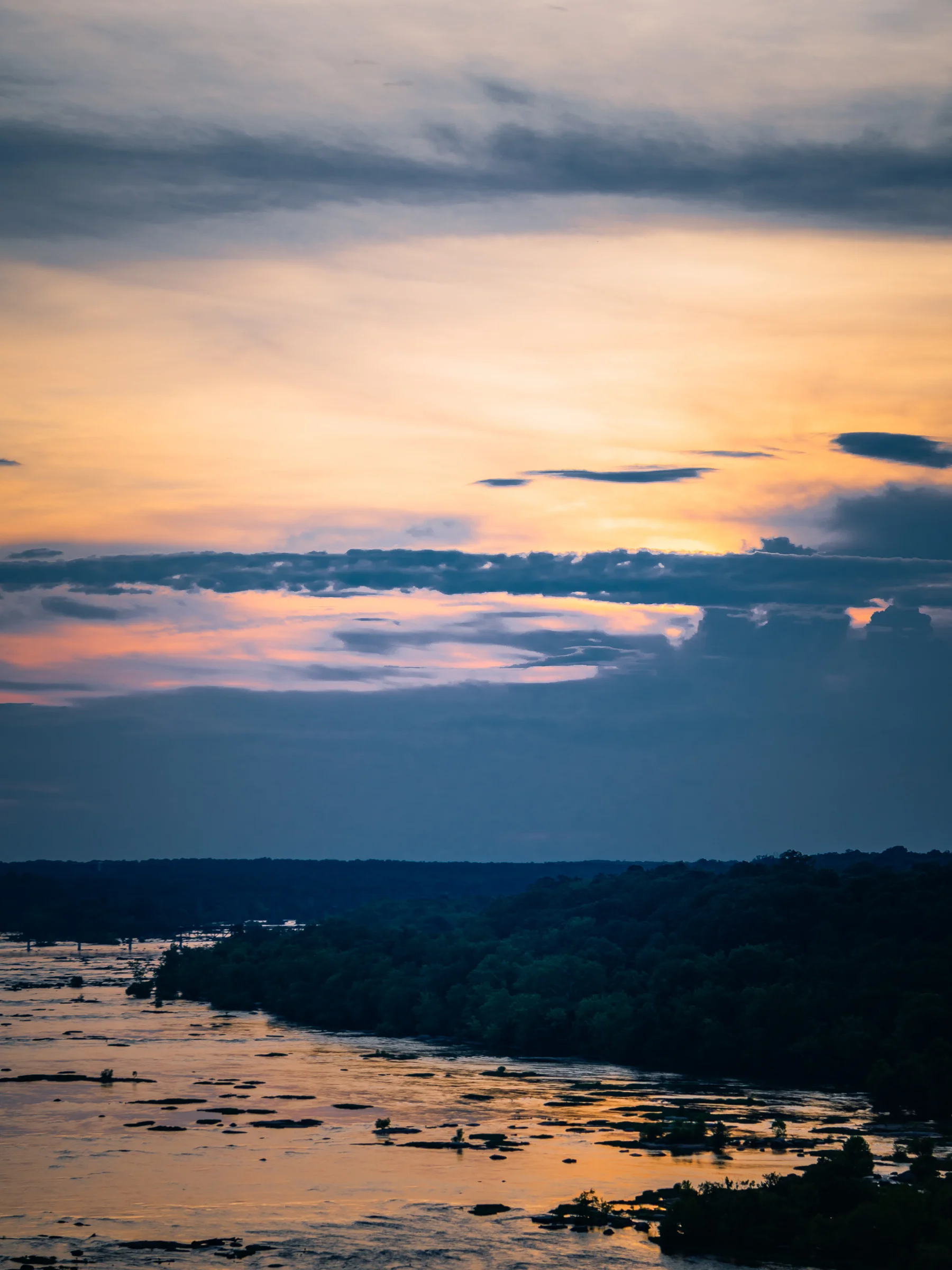 Orange Sunset Reflects in the James