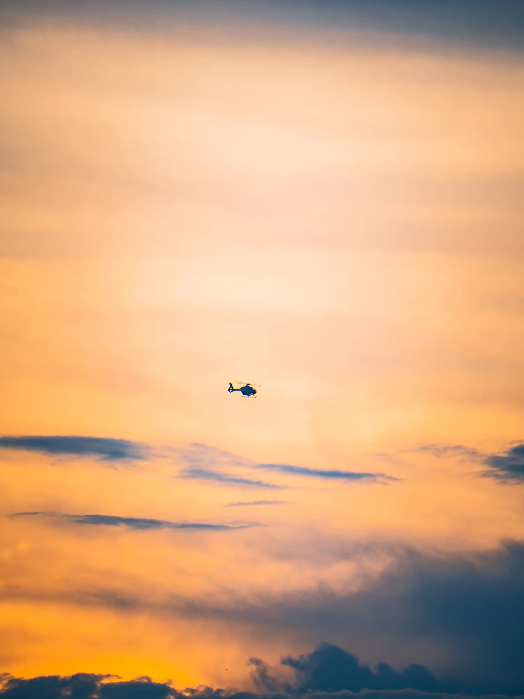 Helicopter at Sunset