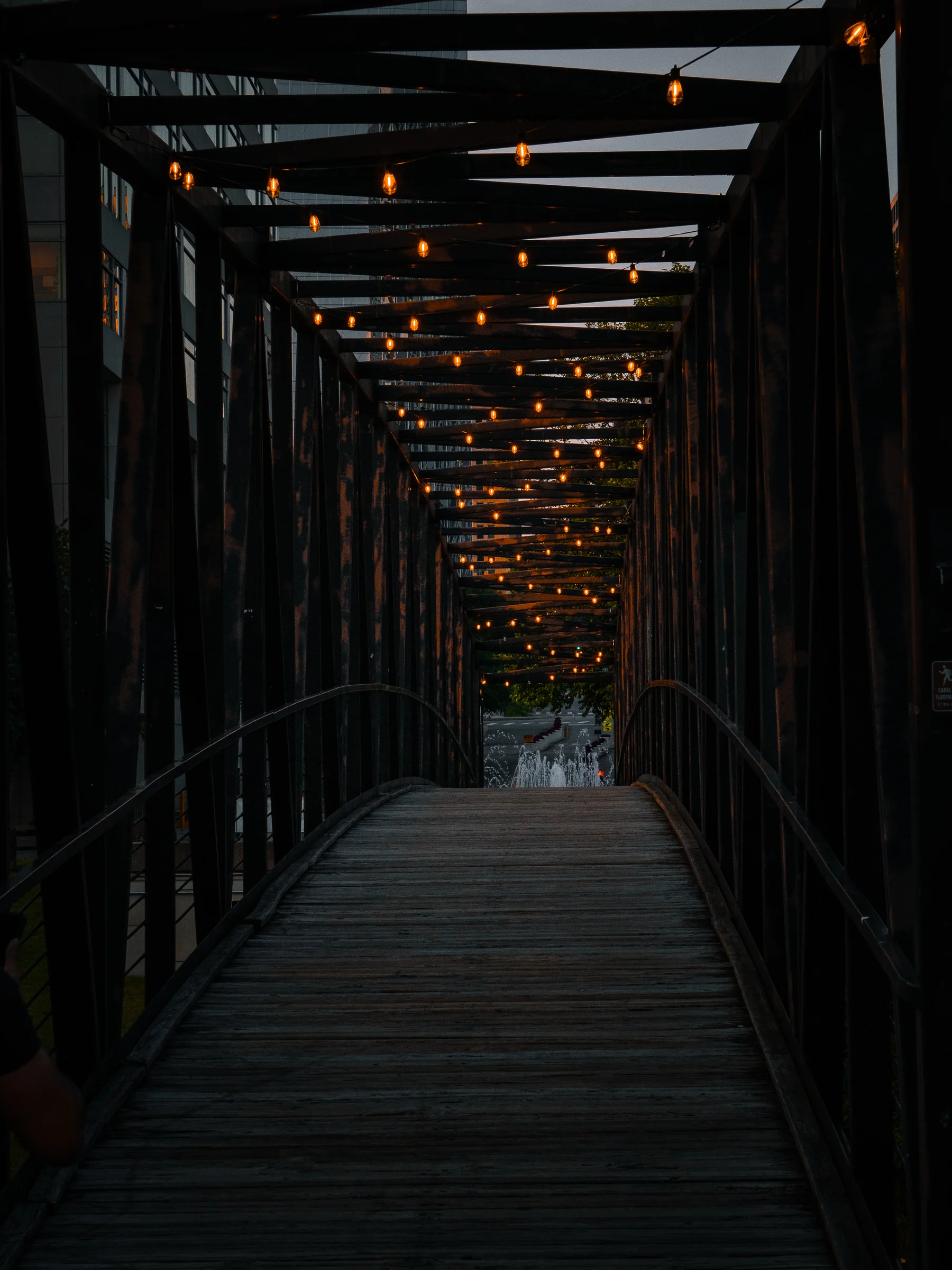 Brown's Island Footbridge at Night